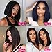 Bestsojoy Hair 10A Short Bob Wigs Brazilian Remy Hair Straight 13x4 Lace Front Human Hair Bob Wigs for Women 150% Density Pre Plucked with Baby Hair Natural Color (8