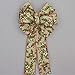 Holly Berry Rustic Linen Christmas Wreath Bow in 2 Size Options