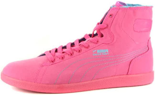 Amazon.com | PUMA Womens First Round Safari Pink Canvas High Top Sneakers 5.5 US | Fashion Sneakers