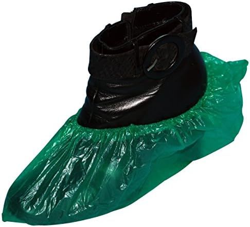 Travel Feet Disposable Shoe Covers, Green Colored, One size Fits All, Waterproof Foot Covers, TSA approved for airports, Pack of 50 Pairs(100 Pieces)