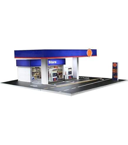 Amazon.com: Diorama de garaje con calcomanías para modelos a
