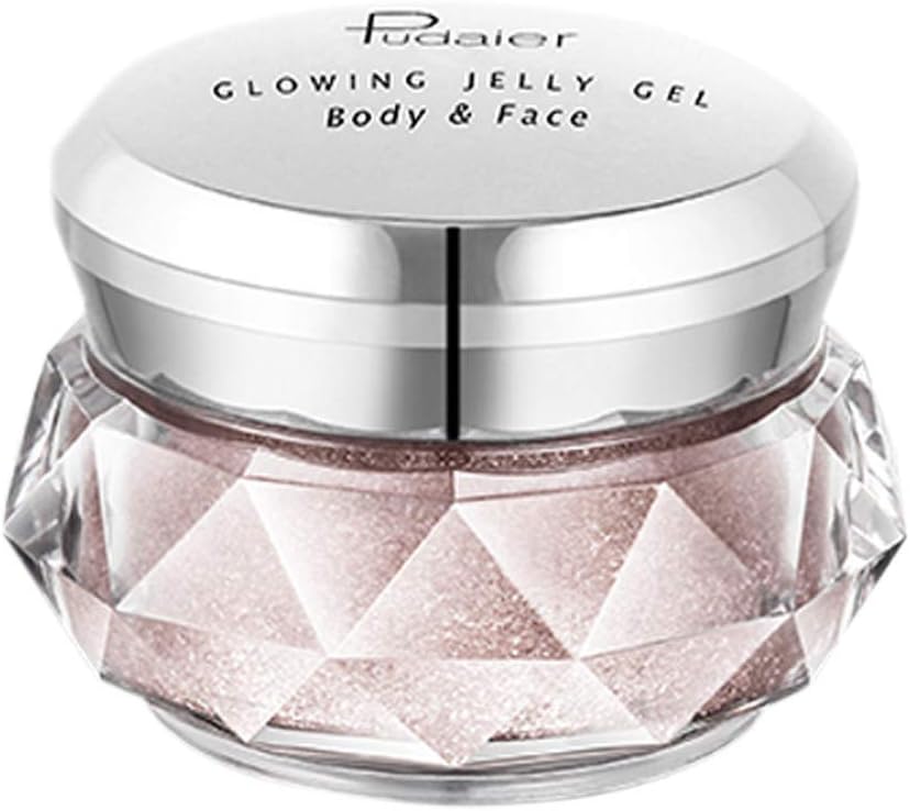 Jeeke 8 Colors Eyeshadow Magnificent Jelly Gel Highlighter Glitter Eye Shadow Face Glow Cosmetic Makeup (3.6x4.6cm/1.4x1.8inch, Color A)