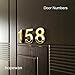 HopeWan Mailbox Numbers, 2 Inch Door Address Numbers Stickers for Apartment/Office/Home Room, Golden Shinny, Pack of 1 Set, 10 Pcs 3D numbers.(2