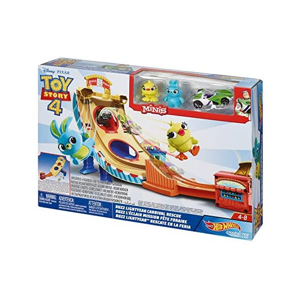 Hot Wheels and Disney Pixar Buzz Lightyear Character Car Play Set, Toy Story, Ramp, Slam Launcher, Car and Figures, Ages…