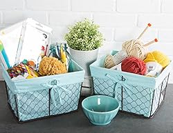 DII Farmhouse Chicken Wire Storage Baskets with