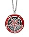 Exoticdream Inverted Pentagram Samael Lilith Baphomet Satanic Sabbatic Goat Lucifer Wiccan Pewter Pendant (BLACK RED +24