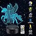 AmazeFan Unicorn Night Light - 3D Unicorn Lamp 7 Colors Optical Illusion Touch & Remote Control - Best Birthday Christmas New Year Gifts for Girls Kids Baby(Unicorn, Fairy)