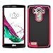 LG G4 Case, LK LG G4 Case [Drop Protection] [Shock Absorption] Hybrid Dual Layer Armor Defender Protective Case Cover for LG G4 (Hot Pink)
