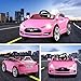 Costzon Kids Ride On Car, 6V Battery Powered Electric Vehicle with 2.4 GHZ Remote Control, Safety Belt, Led Headlights, Horn, Music, Volume Control (Pink)