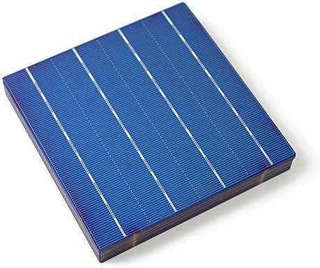 Fraflor 20Pcs 156x156mm Polycrystalline Silicon Solar Cell Module 6 x 6 Poly Solar Cells 4.4 W for DIY Solar Panels Battery Charger