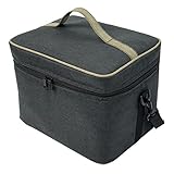 Men's Simple Insulated Lunch Box Tote Bag for Keeping Food Fresh,  Meal Prep Container Carrier, Hiking, Camping, Picnic Basket, With Long Shoulder Strap, Medium Size: 12