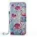 Galaxy S8 Wallet Case,Firefish Double Layer Luxury Leather Cover with Magnetic kickstand Closure Folio Cover Flip Wallet Case Card Holder and Cash Pocket for Samsung Galaxy S8 (5.8 Inch)-Blue Flamingo