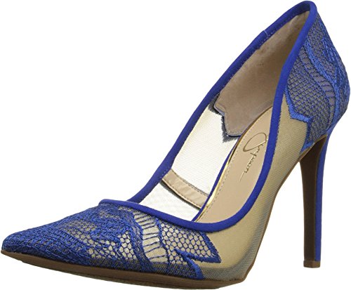 Jessica Simpson Women's Camba Dress Pump, Sheer New Cobalt, 7 Medium US