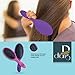Dtang Hair Brush 2 Pack Metallic Pink & Purple Best Detangler Hair Brush for Wet & Dry Hair Rubberized Grip Soft Bristles Ideal for daily use