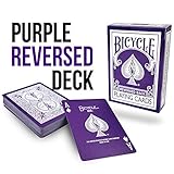 Magic Makers Bicycle Reverse Back Purple Deck - Includes Extra Gaff Cards for Performing Card Tricks