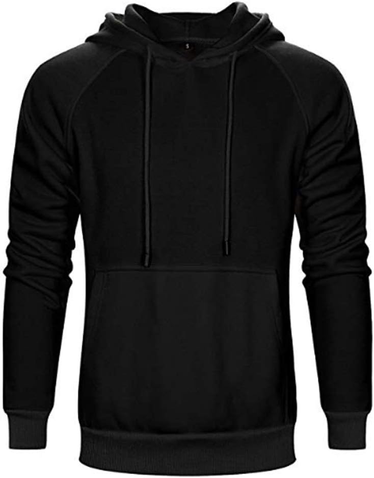 Men's Hoodie Sweatshirt Sweater Pullover Hooded Fleece Sweatshirt with Kangaroo Pockets Solid Color Hoody