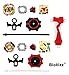 Bey Burst Evolution Battling Tops High Performance Starter Set with Launcher Grip Battle Set (2 Sets) (Red-2)