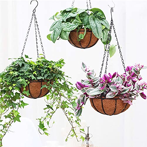 Hanging Basket Chains 3 Leads 6 Pack, 22 Inches Flower Pot Chain Hooks