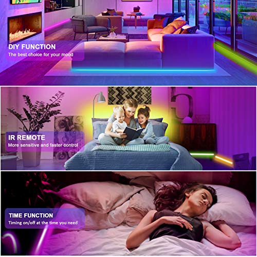 SHOPLED LED Strip Lights 20ft Color Changing Lights with Remote for