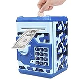 Totola Piggy Bank Electronic Mini ATM for Kids Baby Toy, Safe Coin Banks Money Saving Box Password Code Lock for Children,Boys Girls Best Gift (Camouflage)