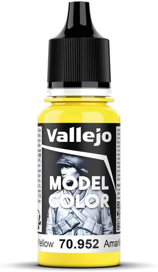 Vallejo Model Color Lemon Yellow 18 ml Acrylic Paint Self-Leveling BSL System