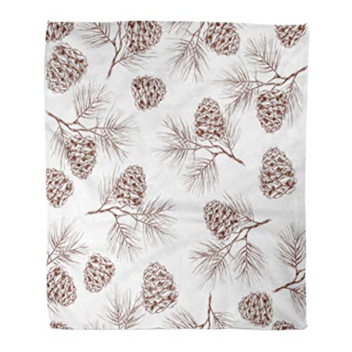 Golee Throw Blanket Pinecone Pine Fir Christmas Tree Cedar