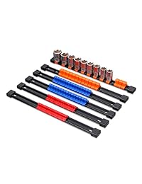 HORUSDY 6PC ABS Socket Organizador, 1 4 pulgadas, 3 8 pulgadas, 1 2 pulgadas, Premium calidad Socket Holders   Mejor herramienta única de regalo para hombres (6 piezas)