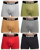 KAYIZU Men's Underwear Seamless Comfort Soft Stretch Boxer Brief (6-Pack)