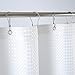 jinchan Fabric Shower Curtain White Shower Curtains Set for Bathroom Decor Waffle Weave Pattern 70x72 inches Long Bath Curtains for Hotel Waterproof with Curtain Hooks 1 Panel