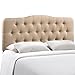 Modway Annabel Full Upholstered Linen Headboard in Beige