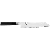 Shun Cutlery Master Classic Serrated Utility Knife 7 Inch, Narrow, Wavy-Bladed Kitchen Knife Perfect for Precise Cuts, Ideal 