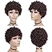 WIGNEE Short Layered Human Hair Wig Pixie Cut with Bnags Black Brazilian Hair None Lace Women Wigs (1B Color)
