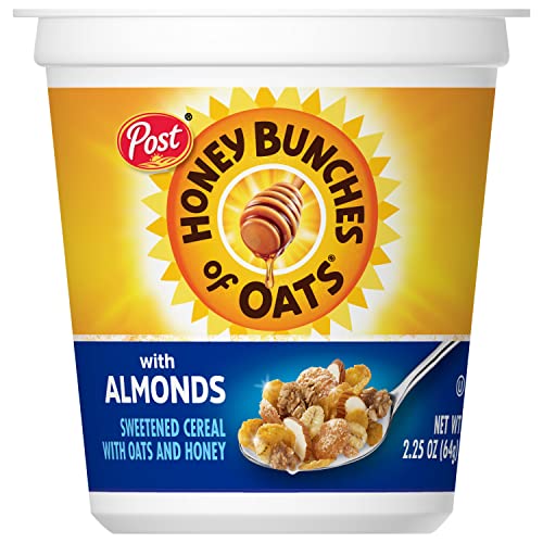 Honey Bunches of Oats with Almonds, Heart Healthy, Low Fat, made with Whole Grain Cereal, 2.25
