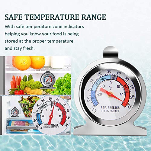Freezer Refrigerator Thermometers Large Dial Thermometer Classic Fridge
