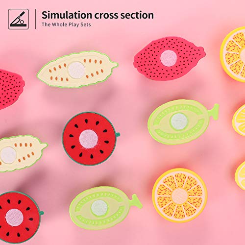 GeyiieTOYS Geschnittenes Obst und Gemüse als Spielzeug Küche Simulation Bildungs Spielzeug und Farbe Wahrnehmung für… – Bild 4