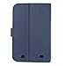 GMYLE Nook HD 7 Case, Wallet Case Classic for Barnes & Noble Nook HD 7 - Navy Blue & Brown Cross Pattern PU Leather Slim Stand Case Cover (with Card Slots and Money Pocket)