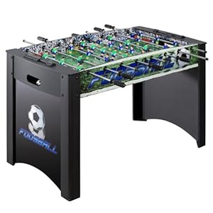 Hathaway Playoff 4’ Foosball Table, Soccer Game for Kids and Adults with Ergonomic Handles, Analog Scoring and Leg…