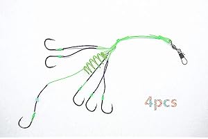 Toasis Carp Fishing Feeder Rig Powder Bait Trap Hooks Pack of 4