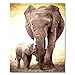 RIHE DIY Oil Painting Paint by Numbers Kits with Brushes Acrylics Painting Kits on Canvas for Adults Kids Beginner - Elephant 16x21 Inch(Wooden Framed)