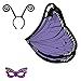 Baby Song Monarch Butterfly Wings Costume with Headband&Mask Purple Butterfly Wings for Girls WA-3