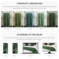 BOURINA Green Throw Blanket Textured Solid Soft