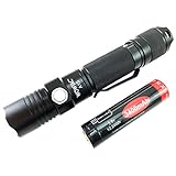 Wowtac A1S LED Flashlight, Pocket-Sized LED Torch, Super Bright 1150 Lumens CREE LED, IPX7 Water Resistant, 5 Modes Low/Mid/High/Trubo/ Strobe for Indoors and Outdoors (Cool White)