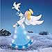 Collections Etc Lighted Outdoor Angel Garden Stake Christmas Decoration, Stained Glass Look, Dove