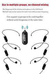 MICVISTA UHF Wireless Headphone Microphone System