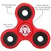 Tri-Spinner Fidget Toy EDC Focus Toy Stress Reducer with Hybrid Ceramic Bearing (Red+Black, One Size)