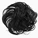 CAISHA 100% HUMAN HAIR Scrunchie Hair Piece Updo Braid Hair Scrunchy Messy Bun Natural Black H312f