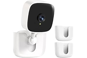 DUKOYB Adhesive Tapo Camera Mount,Fit for Tapo Link Indoor Security Camera C100 /C110 ,No Drilling Mount Holder,No Damage to Surface Mounting Bracket (Tapo Link Cameras is Not Included) White,2Pack