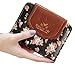 SeptCity Womens Small Wallet Cute Floral Soft Leather Coin Purse, Gift for Her 4070