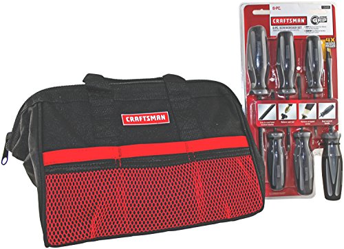 Craftsman extreme grip 6-piece diamond tip screwdriver set with l…