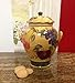 Tuscany Grape Fruit wine Decor COOKIE JAR, CANISTER 1 PC, Ceramic Cookie Jar with Lid and and Rubber Seal, Food Storage Jar, Kitchen Décor, Snack Storage Container for Cookie, Candy